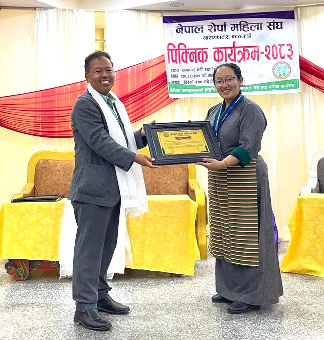 Rotary Club of Solukhumbu Honored by Nepal Sherpa Women Association on New Year Celebration